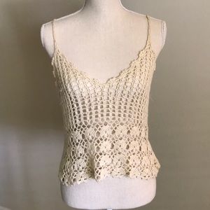 M cream crochet tank from Urban Outfitters